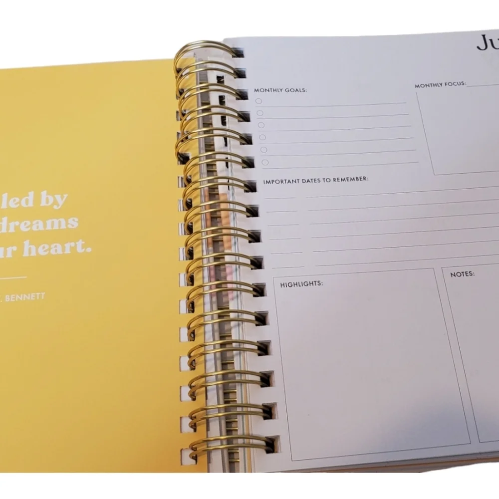 Eccolo 18 Month Weekly/Monthly Planner Spiral Bound Hardcover New